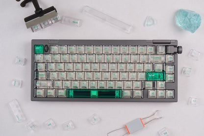 Popkeys Premium Transparent Cherry 97 Keys Keycaps Set - Mint