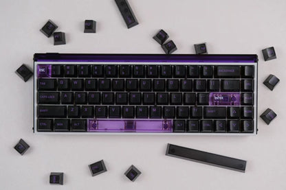 Popkeys Premium Transparent Cherry 97 Keys Keycaps Set - Violet
