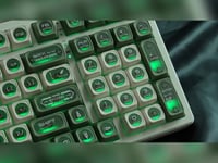 XVX Cats Eye MAX Profile PBT Shine-through Keycaps - Green