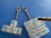 Transparent Switch Tester Fidget Keychain with Switch - 4 Key with LED