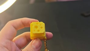 Cheese Themed Switch Tester Fidget Keychain With Switch