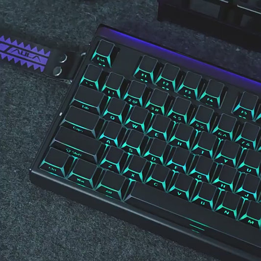 Black Outline Side Engraved Cherry Profile PBT Keycaps Set