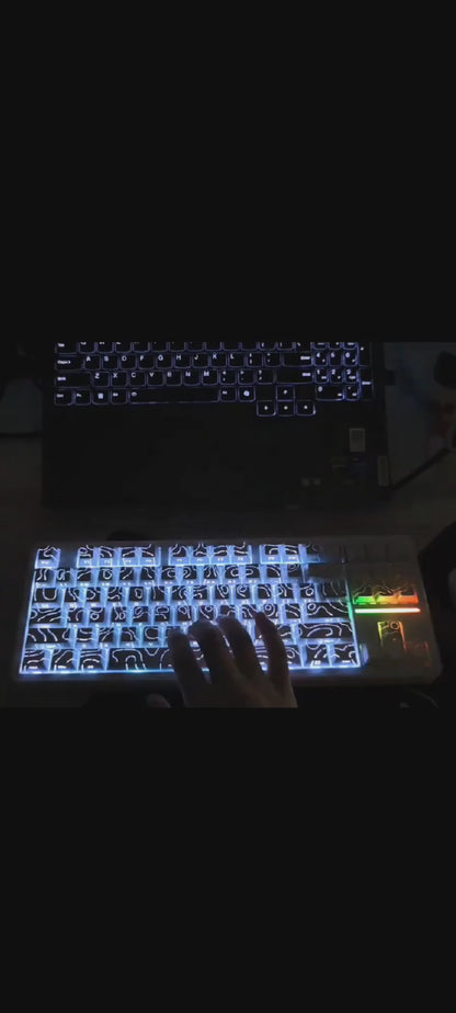 Shine Through Topograpgic Cherry Keycaps V4 - 87/120+ Keys