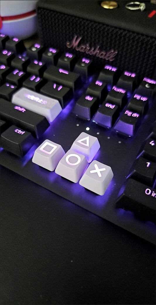 Purple Shinethrough Arrow Keycaps - Set of 4keys