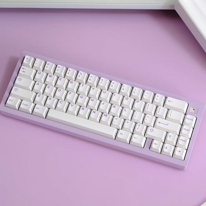 Purple on White ABS Cherry Keycaps - 121 Keys