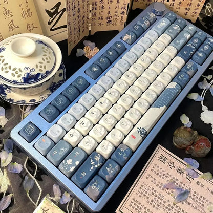 Blue Harmony QX3 (MOA) Profile Keycaps