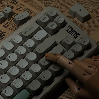 Retro Themed Mac Layout MA Profile PBT Keycaps Set