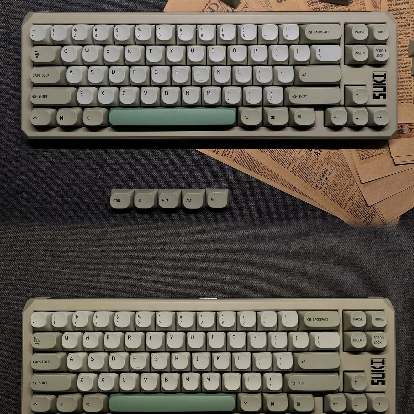 Retro Themed Mac Layout MA Profile PBT Keycaps Set