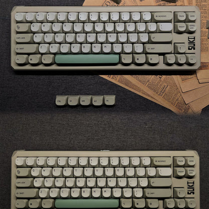 Retro Themed Mac Layout MA Profile PBT Keycaps Set