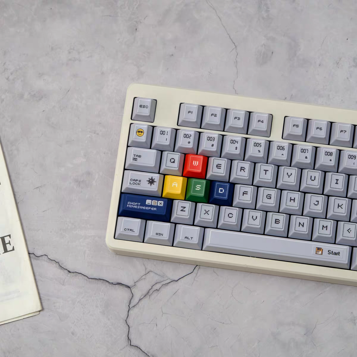 Minesweepers Retro Game Themed PBT 120+ Keys Keycaps Set