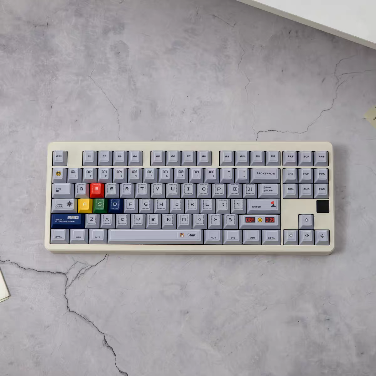 Minesweepers Retro Game Themed PBT 120+ Keys Keycaps Set