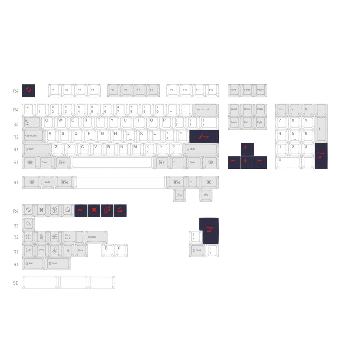 Lucy Cherry Profile 1.7mm PBT 120+ Keys Keycaps Set