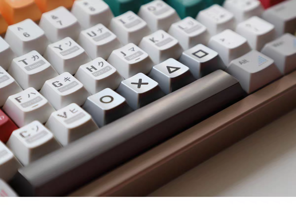 PS Themed Metal Silver Arrow Keycaps - Set of 4 Keys