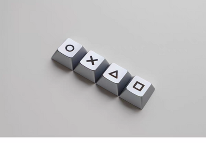 PS Themed Metal Silver Arrow Keycaps - Set of 4 Keys