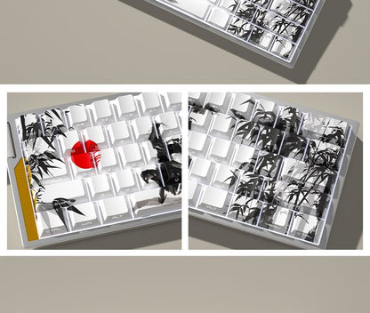 Samurai Eclipse Side Engraved PBT Keycaps 130Keys Cherry