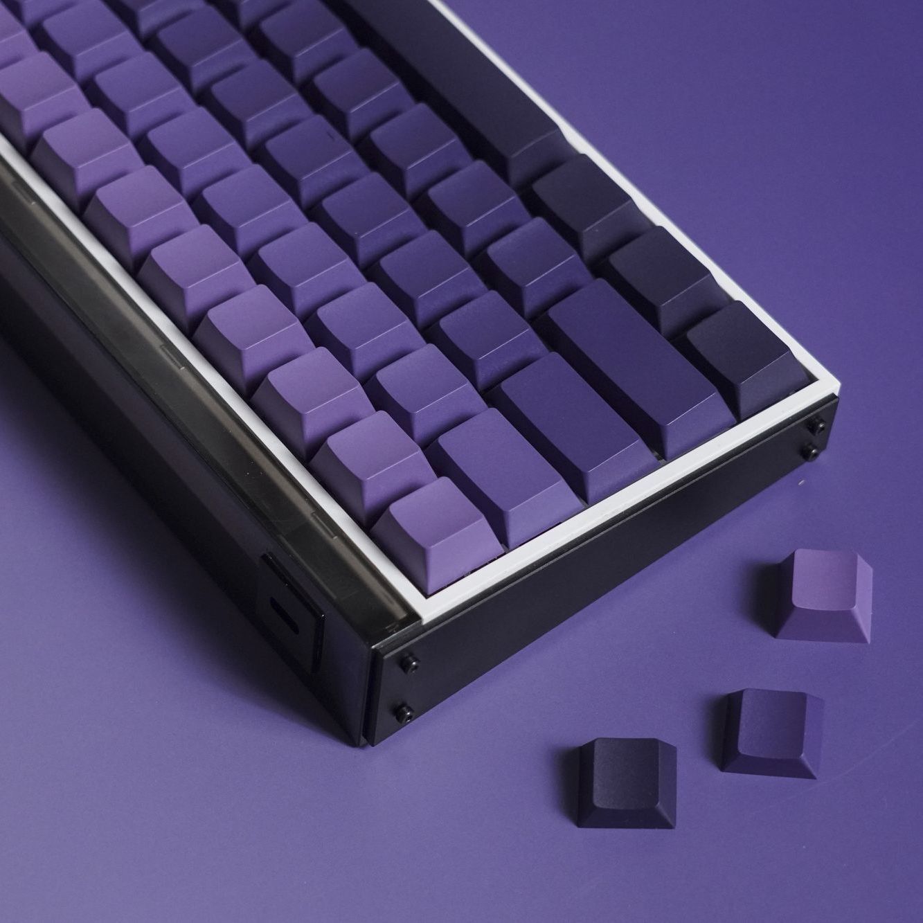 Purple Gradient Side Engraved Keycaps - OEM