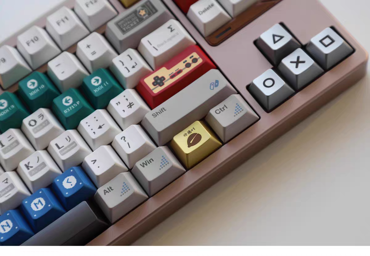 PS Themed Metal Silver Arrow Keycaps - Set of 4 Keys