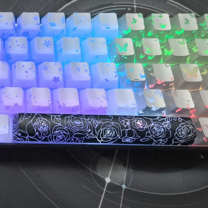 Rose Themed Shine Through Spacebar Keycap -1 Key