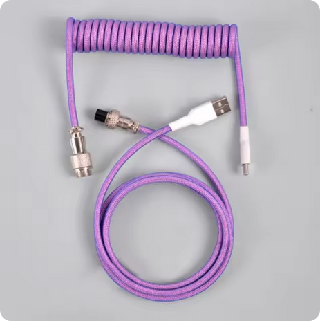 Purple Aviator Coiled Braided Type-C Cable