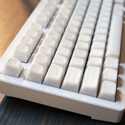 Kbdiy White Marble Semi Transparent SA Profile 120+ Keys PBT Keycaps Set