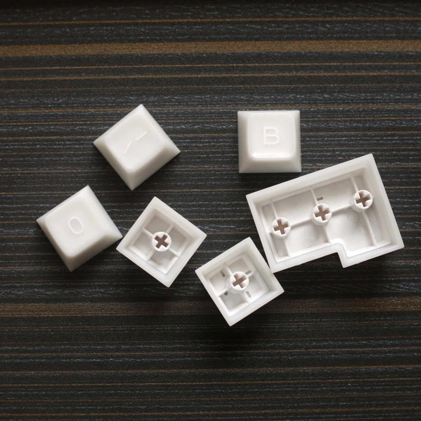 Kbdiy White Marble Semi Transparent SA Profile 120+ Keys PBT Keycaps Set