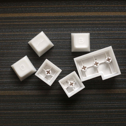 Kbdiy White Marble Semi Transparent SA Profile 120+ Keys PBT Keycaps Set