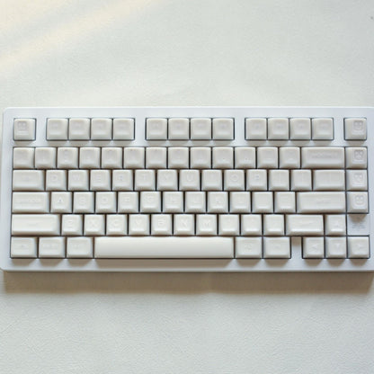 Kbdiy White Marble Semi Transparent SA Profile 120+ Keys PBT Keycaps Set