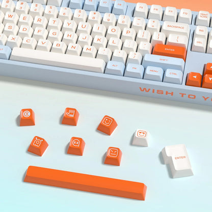 Kbdiy Salmon 161 Keys SA Profile Doubleshot Keycaps Set