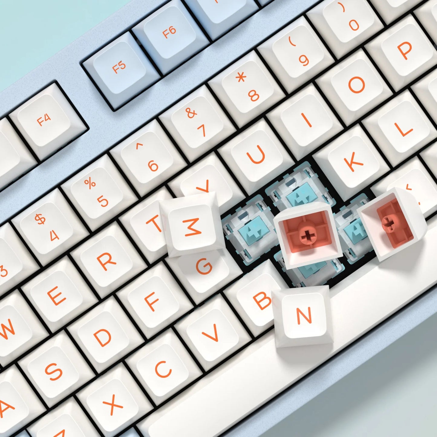 Kbdiy Salmon 161 Keys SA Profile Doubleshot Keycaps Set