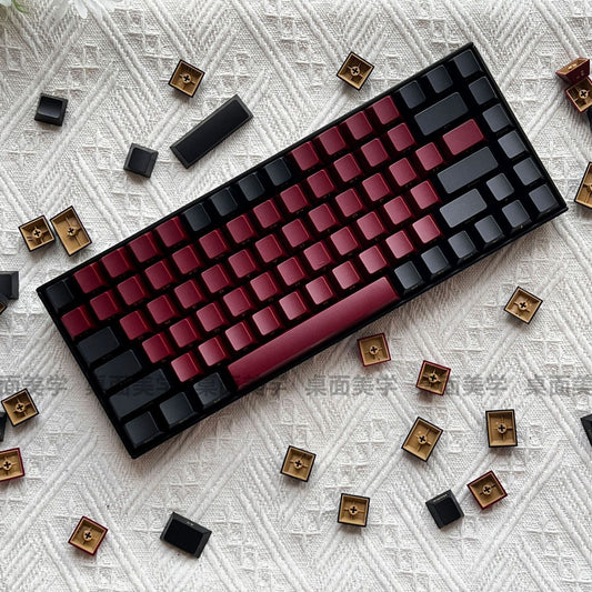 Red Samurai Doubleshot ABS Side Printed Cherry Profile Keycaps Set