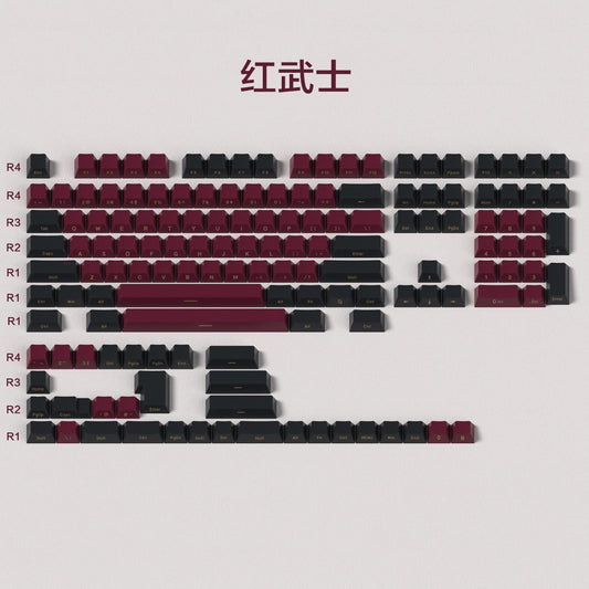 Red Samurai Doubleshot ABS Side Printed Cherry Profile Keycaps Set
