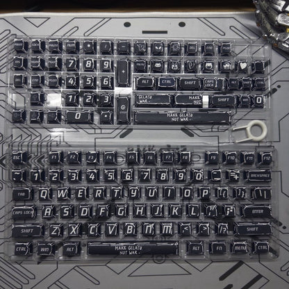 Cyber Graffiti Glowing Edge PBT 120+Keys Keycaps Set