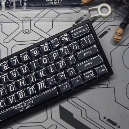 Cyber Graffiti Glowing Edge PBT 120+Keys Keycaps Set
