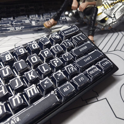 Cyber Graffiti Glowing Edge PBT 120+Keys Keycaps Set