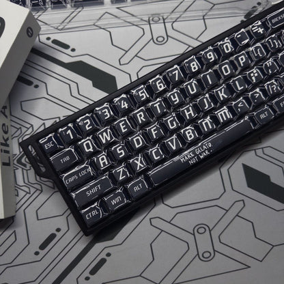 Cyber Graffiti Glowing Edge PBT 120+Keys Keycaps Set