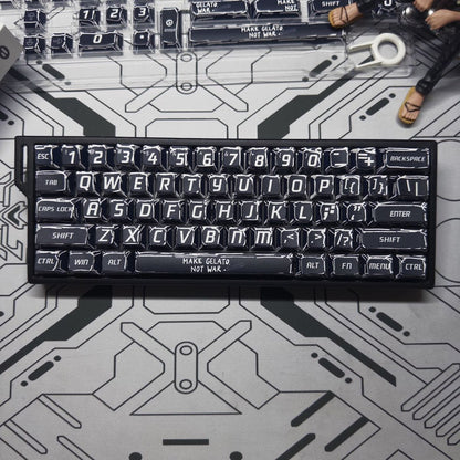 Cyber Graffiti Glowing Edge PBT 120+Keys Keycaps Set