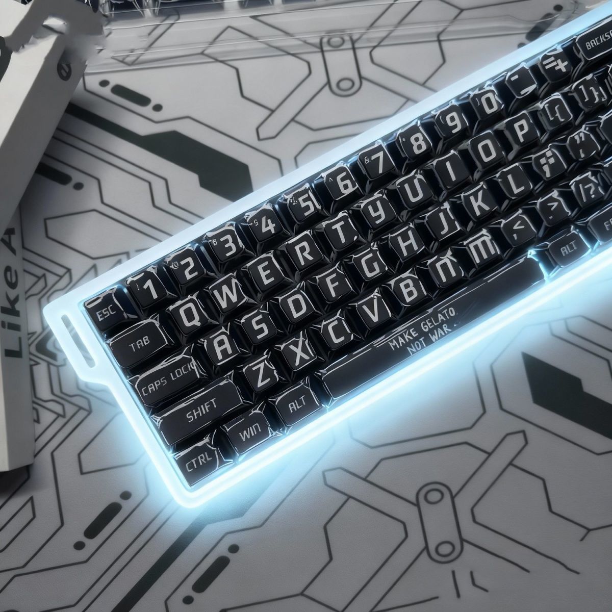 Cyber Graffiti Glowing Edge PBT 120+Keys Keycaps Set