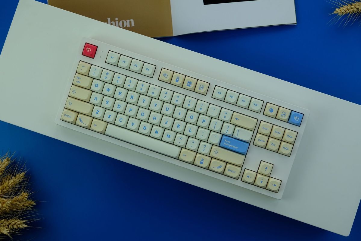 GMK Soymilk MA Profile PBT 120+ Keys Keycaps Set