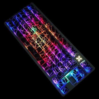 Spider Web Shinethrough PBT 129 Keys Keycaps Set