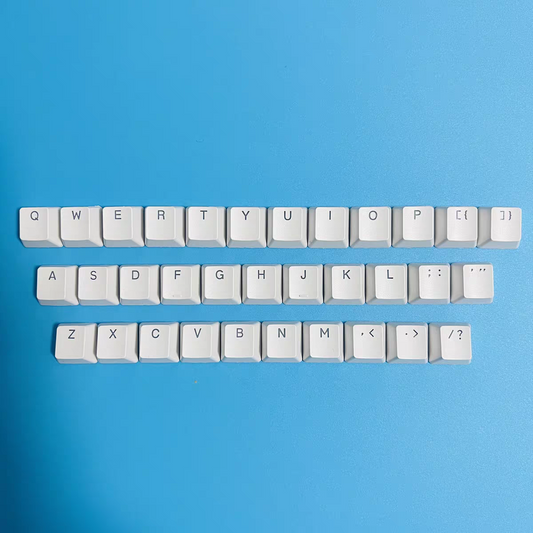 White Shine Through Letter Keycaps