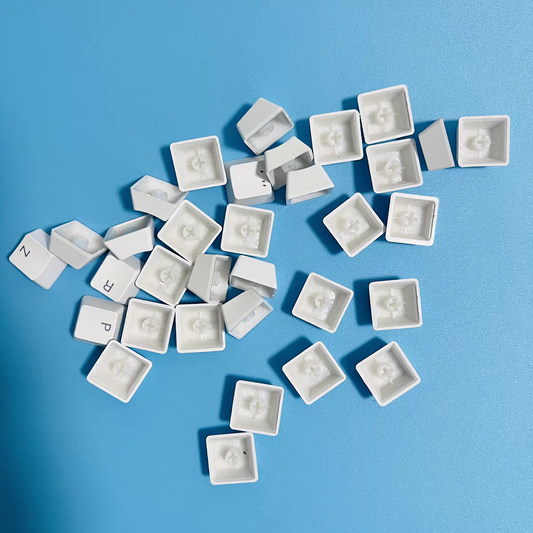 White Shine Through Letter Keycaps
