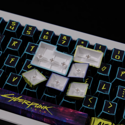 Comic Cyberpunk 2077 PBT 150 Keys Keycaps Set - Cherry