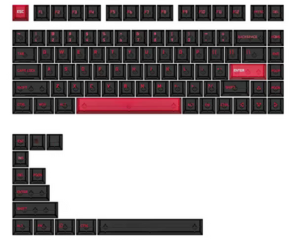 Popkeys Premium Transparent Cherry 97 Keys Keycaps Set - Ember