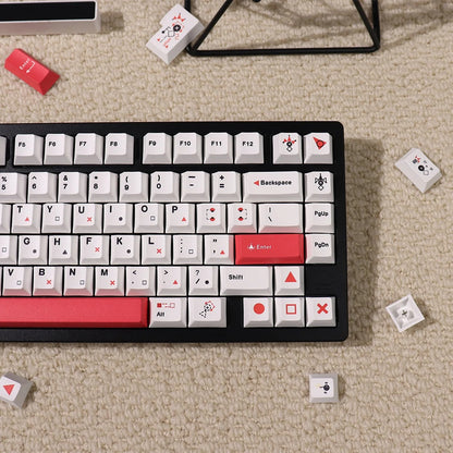 Tic-Tac-Toe PBT 128 Keys 1.7mm Keycaps Set OEM