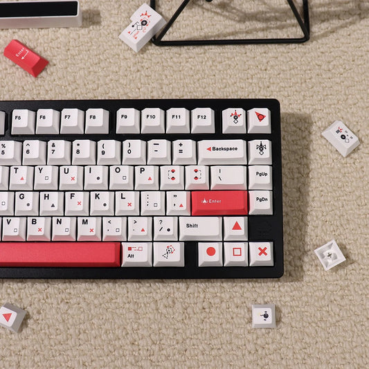 Tic-Tac-Toe PBT 128 Keys 1.7mm Keycaps Set OEM
