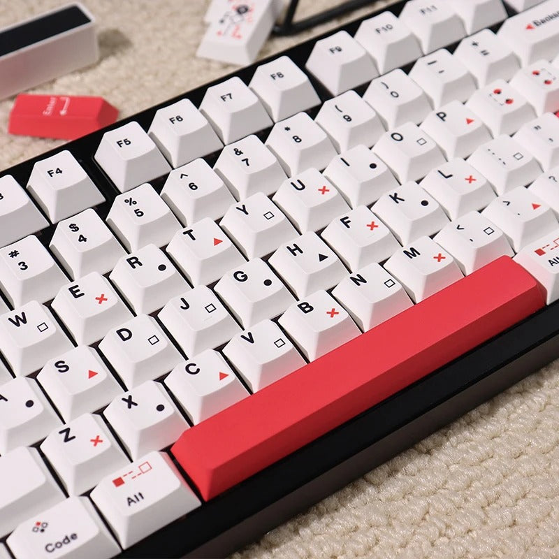 Tic-Tac-Toe PBT 128 Keys 1.7mm Keycaps Set OEM
