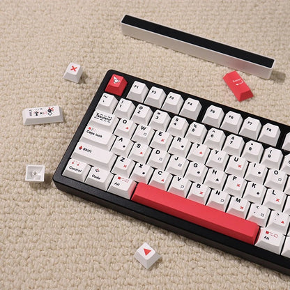 Tic-Tac-Toe PBT 128 Keys 1.7mm Keycaps Set OEM