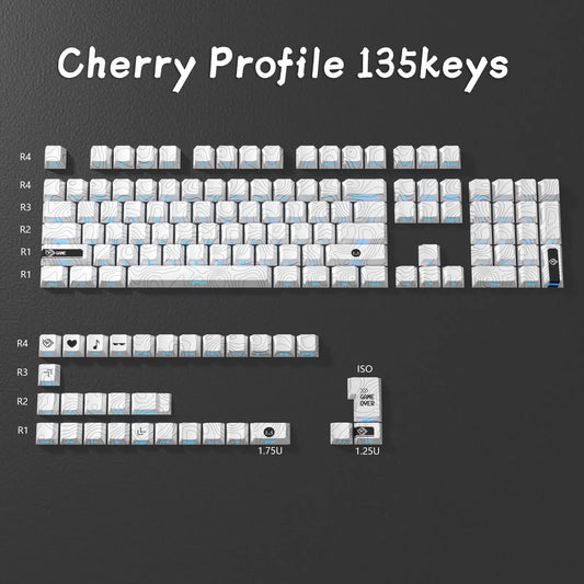 Topographic V2 White - Cherry