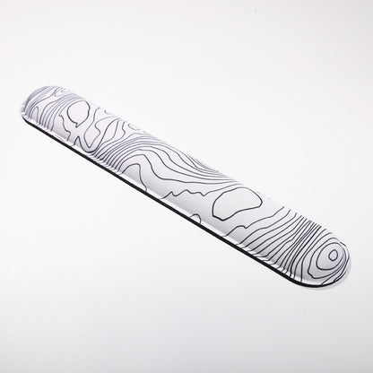 White Topographic Memory Foam Wrist Rest