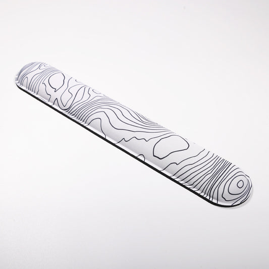 White Topographic Memory Foam Wrist Rest